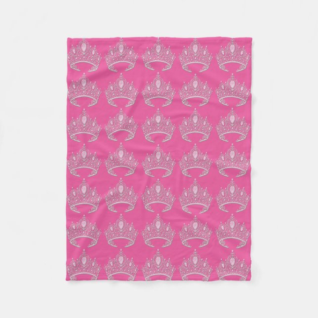 Princess Tiara Fleece  Blanket (Front)