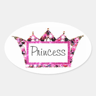 "Princess" Tiara Label Stickers