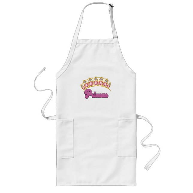 Princess Tiara  logo Long Apron (Front)