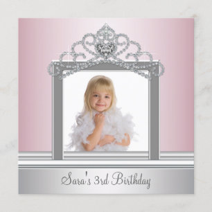 Princess Tiara Photo Princess Birthday Party Invitation