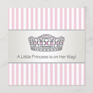 Princess Tiara Pink Princess Baby Shower Invitation