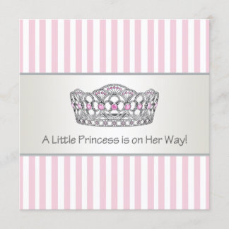 Princess Tiara Pink Princess Baby Shower Invitation