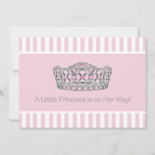 Princess Tiara Pink Princess Girl Baby Shower Invitation