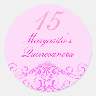 Princess Tiara Pink Quinceanera Sticker