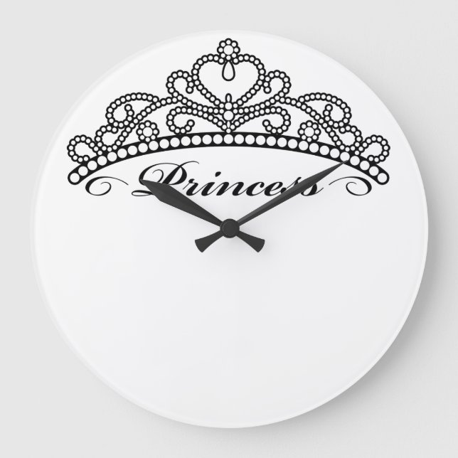 Princess Tiara Wall Clock (Front)