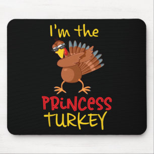 Princess Turkey Matching Family Group Thanksgiving Mouse Mat