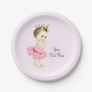 Princess Tutu Baby Shower Paper Plate