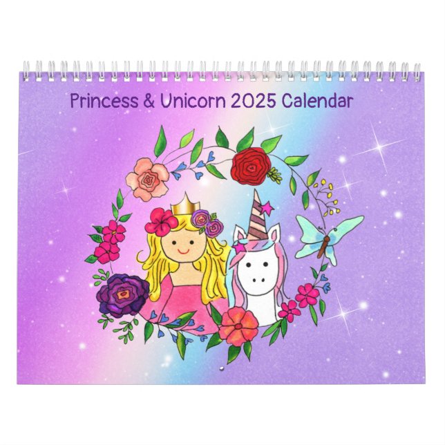 Princess & Unicorn 2025 Calendar Volume 4 (Cover)