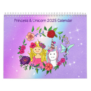 Princess & Unicorn 2025 Calendar Volume 4
