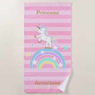 Princess Unicorn 🦄 Beach Towel