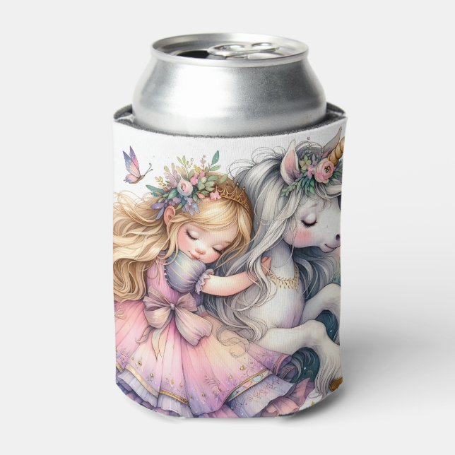 Princess Unicorn Pastel Fairytale Fantasy Can Cooler (Can Front)