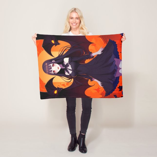 PRINCESS VAMPIRE OF BATS - GOTHIC FLEECE BLANKET (In Situ)