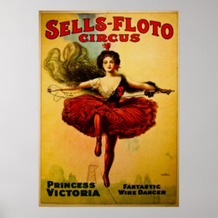 Princess Victoria Vintage Circus Poster