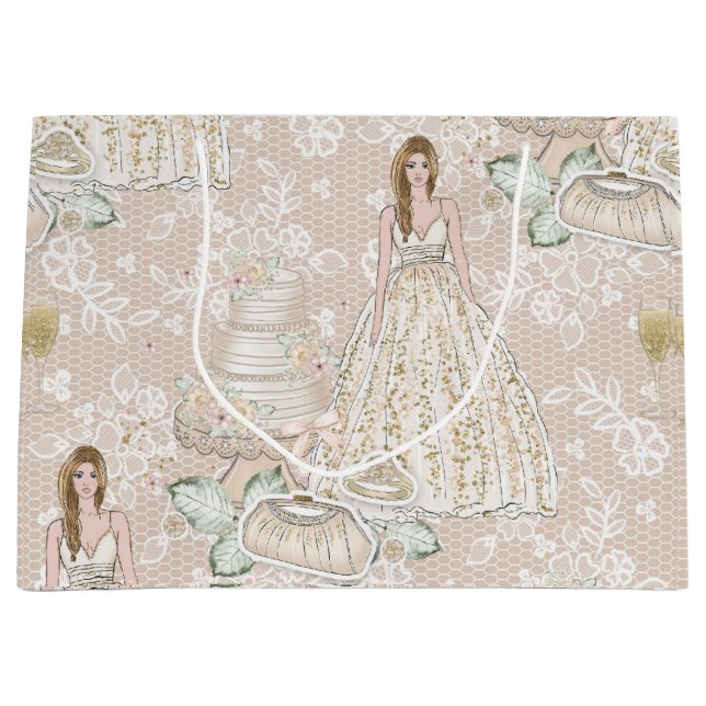 Princess Wedding Large Gift Bag (Front)