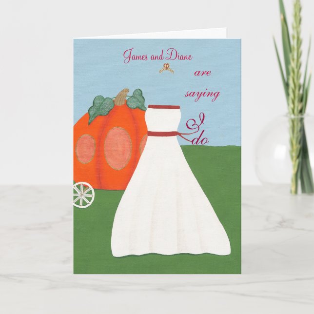 Princess Wedding Pumpkin Carriage Invitations (Front)