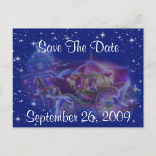 Princess Wedding Save The Date postcards