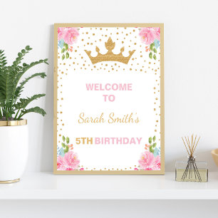 Princess Welcome Sign, Princess Birthday Sign