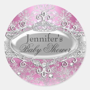 Princess Winter Wonderland Baby Shower Sticker