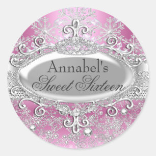 Princess Winter Wonderland Sweet 16 Sticker