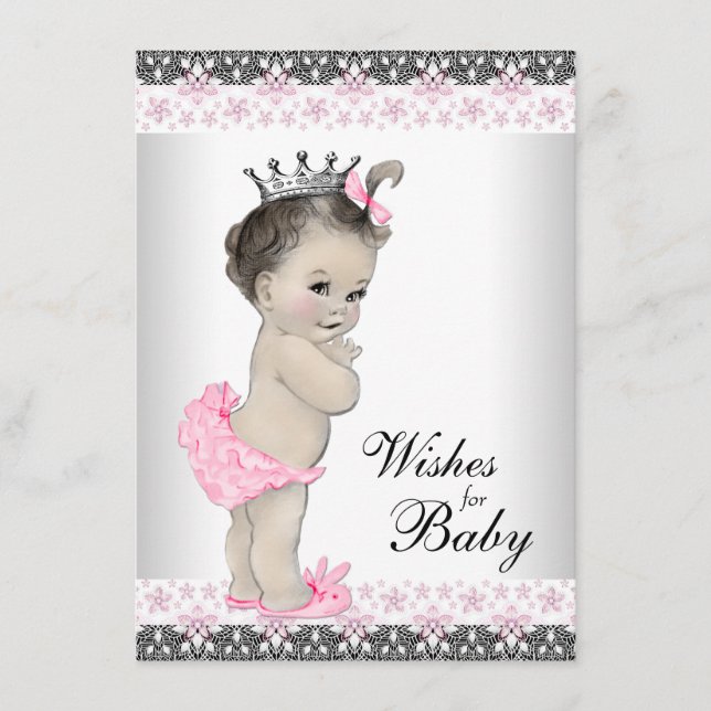 Princess Wishes for Baby Card Baby Shower (Front)