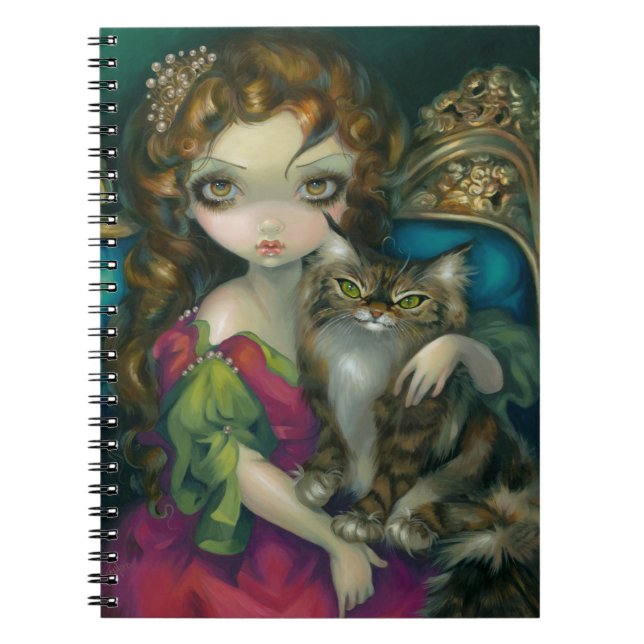 "Princess with a Maine Coon Cat" Notebook (Front)