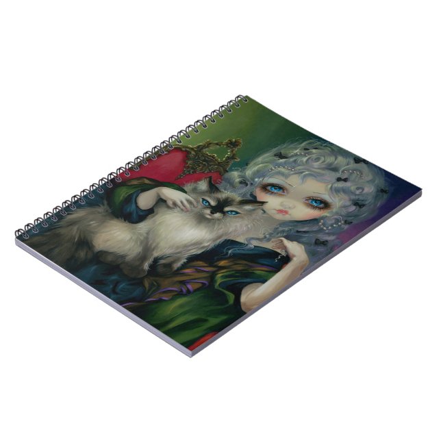 "Princess with a Ragdoll Cat" Notebook (Left Side)
