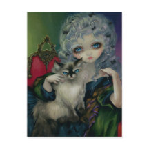 "Princess with a Ragdoll Cat" Postcard