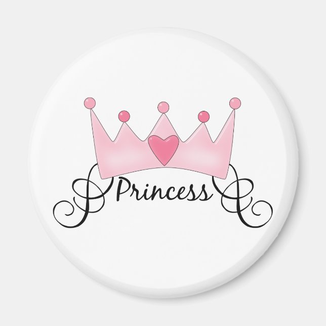Princess With Crown - Customisable Magnet (Front)
