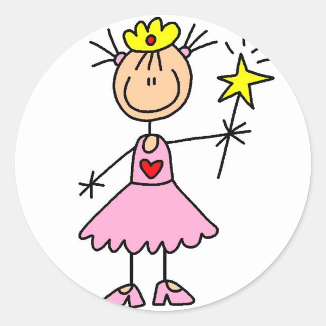 Princess With Wand Sticker (Front)
