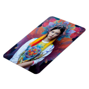 Princess with white sweater magnet