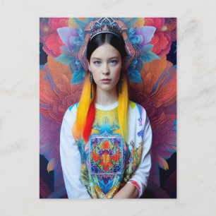 Princess with white sweater postcard