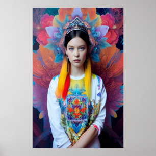 Princess with white sweater poster