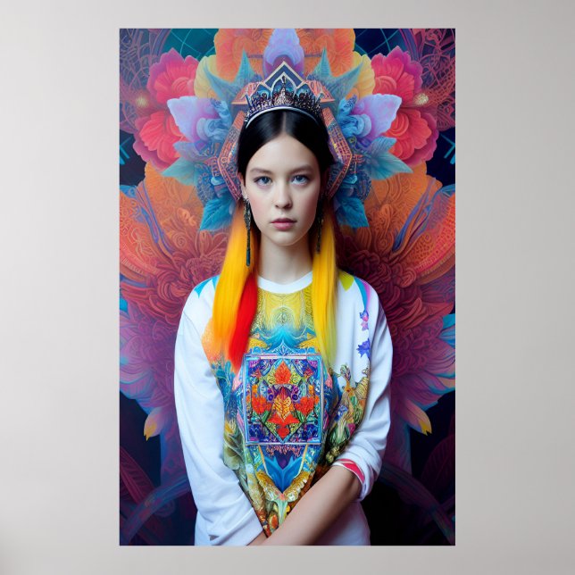 Princess with white sweater poster (Front)
