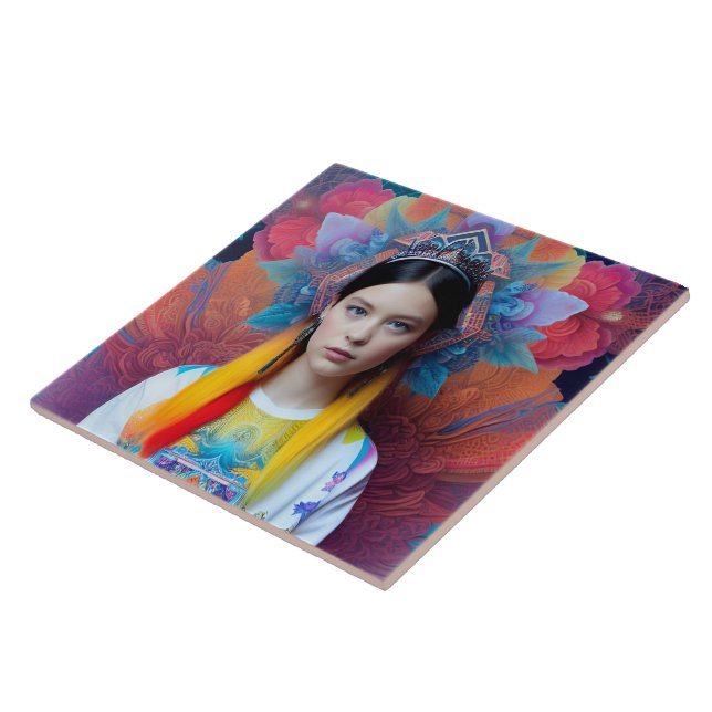 Princess with white sweater tile (Side)