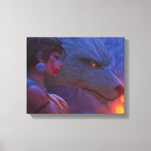 Princess wolf Premium Wrapped Canvas (Gloss)