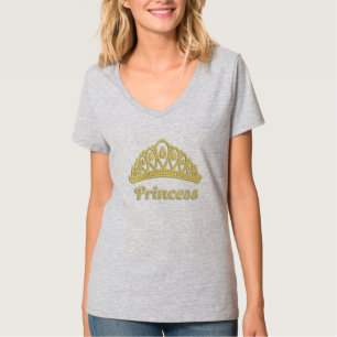 Princess Word Art Golden Crown Gorgeous T-Shirt