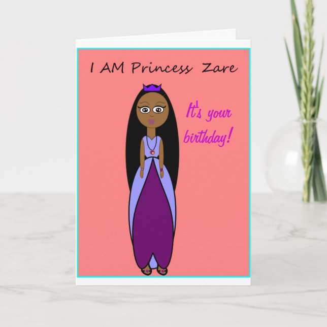 Princess Zare Birthday Card (Front)
