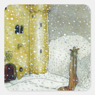 Princessa by Snowy Castle Square Sticker