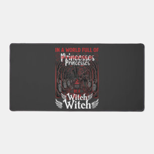 Princesses Be Witch Halloween Castle Cauldron Grav Desk Mat
