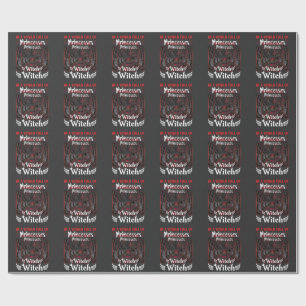 Princesses Be Witch Halloween Castle Cauldron Grav Wrapping Paper