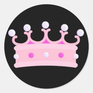 PrincessPartyCrown Classic Round Sticker