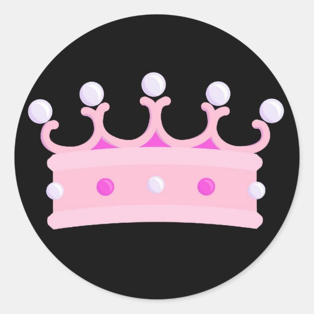 PrincessPartyCrown Classic Round Sticker (Front)