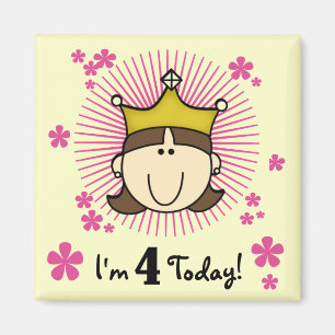 Princesss 4th Birthday Tshirts and Gifts Magnet