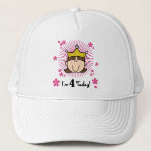 Princesss 4th Birthday Tshirts and Gifts Trucker Hat
