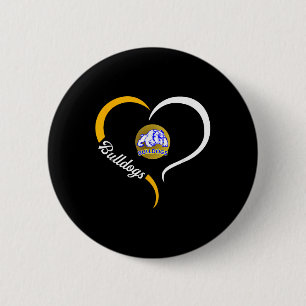 Princeton Bulldogs Logo Half Heart Slogan Hs 6 Cm Round Badge
