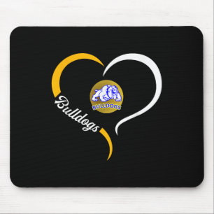 Princeton Bulldogs Logo Half Heart Slogan Hs Mouse Mat