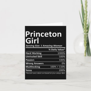 Princeton Girl Nj New Jersey Funny City Home Roots Card