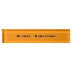 Princeton Orange Personalised Nameplate