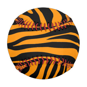 Princeton Orange Zebra Print Baseball