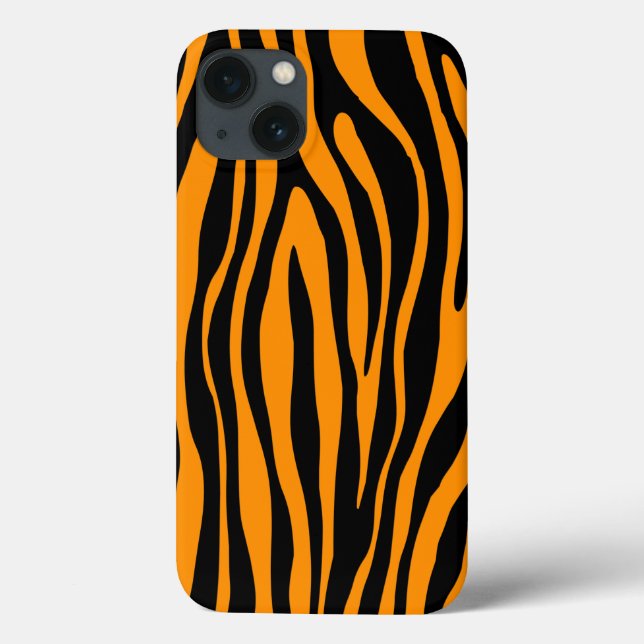 Princeton Orange Zebra Print Case-Mate iPhone Case (Back)
